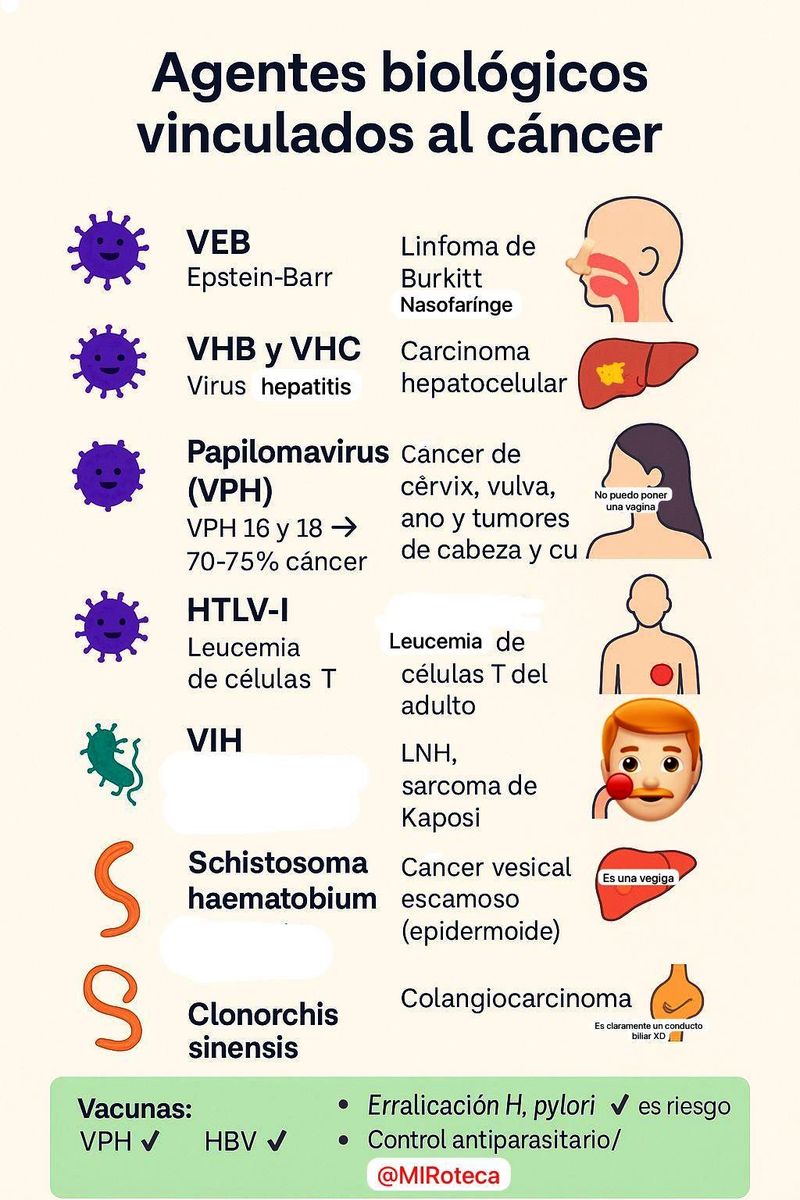 Agentes biológicos vinculados al cáncer