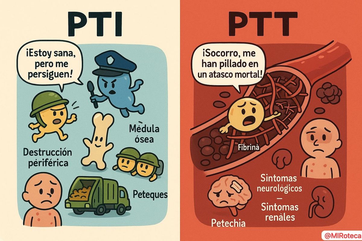 PTI vs PTT (plaquetas bajas)