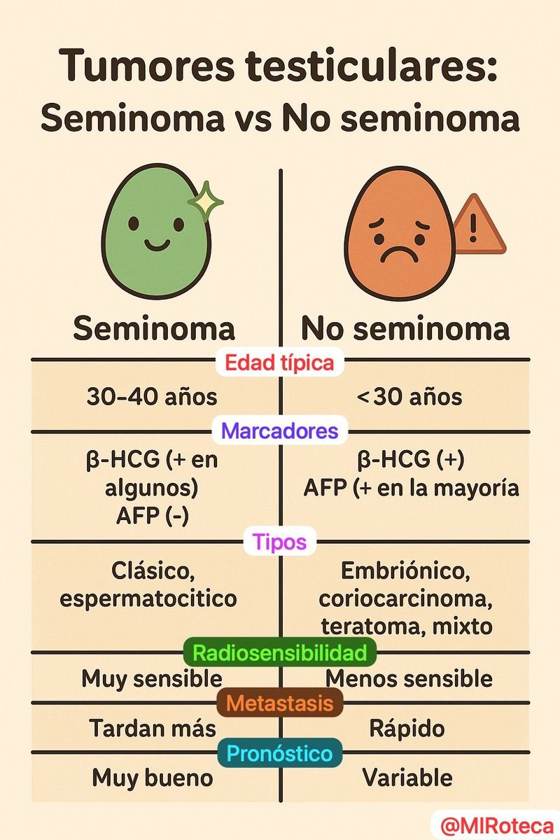 Tumores testiculares: seminoma vs no seminoma